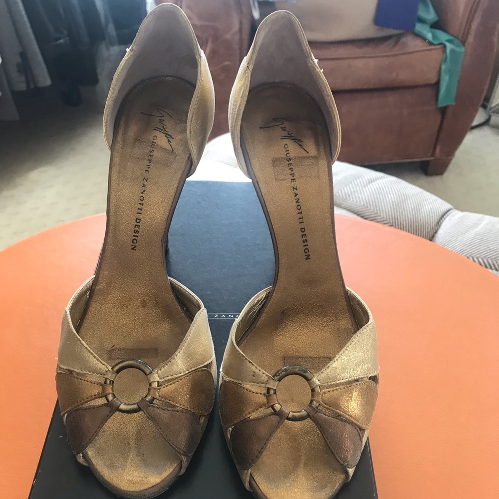 Antique gold heels